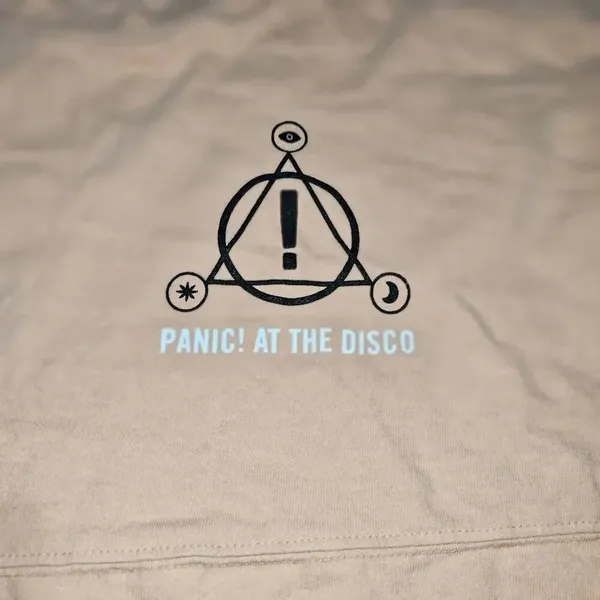 Panic At The Disco‎ Womens Peach Crop Spirit Jersey Medium Cropped - Image 3