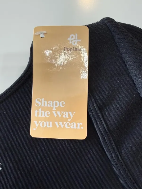 Popilush Scoop-Neck Long-Sleeve Black Fitted Jumpsuit Size Small NWT - Image 4