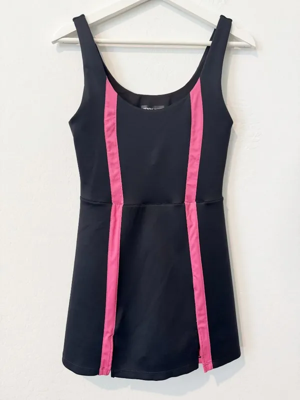 Beach Riot Bay Tennis Dress Size Small Black Skort Pickleball Golf Retro Preppy - Image 2