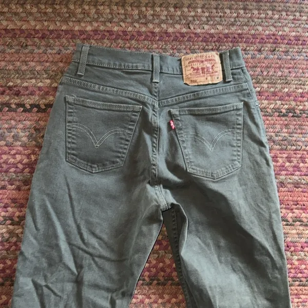 Levis 550 Army Green Ripped Knee Denim Pants - Image 6