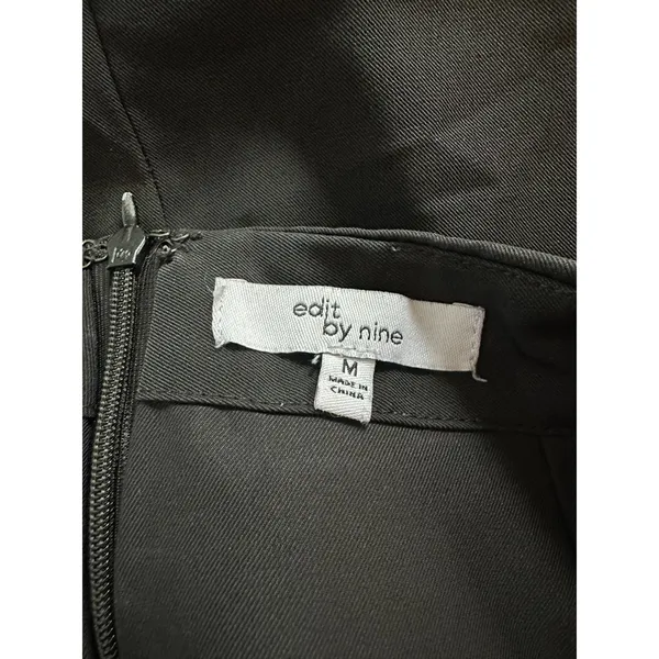 EDIT‎ BY NINE BACK ZIP CLOSURE BLACK MINI SKIRT LINED EUC SIZE M Size M - Image 5