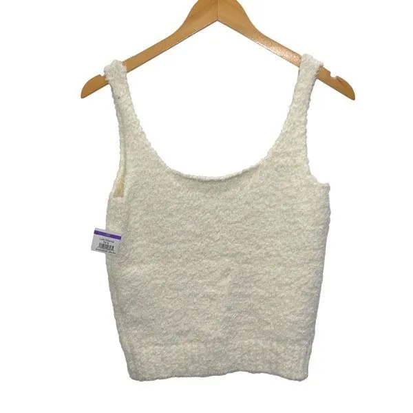 Skims Womens Cozy Soft‎ Knit Scoop Neck Tank Top Off White Size Large/XL - Image 3