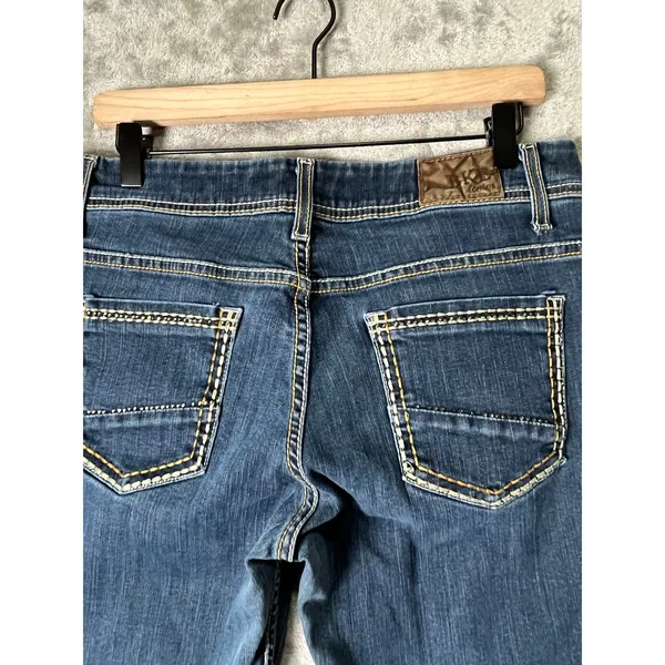 BKE Denim 30x33.5 Low Rise Slim Bootcut Jeans Medium Wash Y2K Western - Image 4