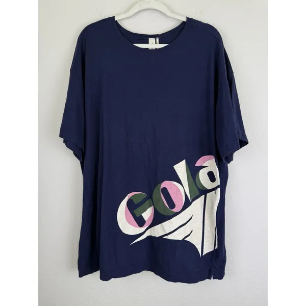 Anthropologie Gola x Anthropologie Navy Oversized Boyfriend Tee Women's Size L‎ - Image 8