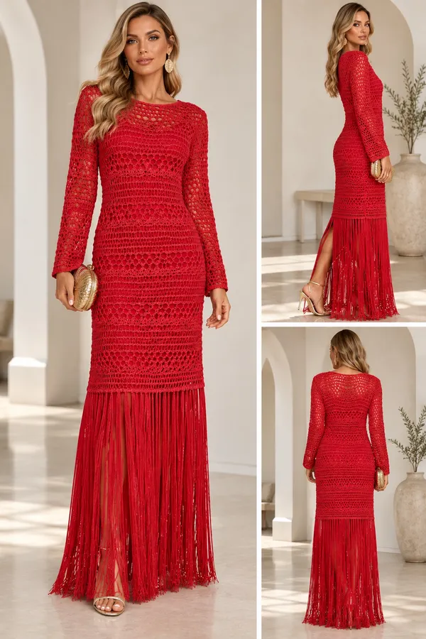 Zara Crochet & Fringe Maxi Dress — Size Medium | Blogger Favorite ❤️ - Image 12