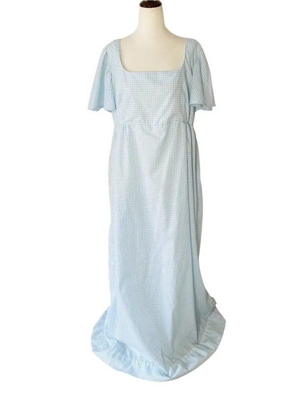 VINTAGE HANDMADE Gingham Maxi Dress - Image 2