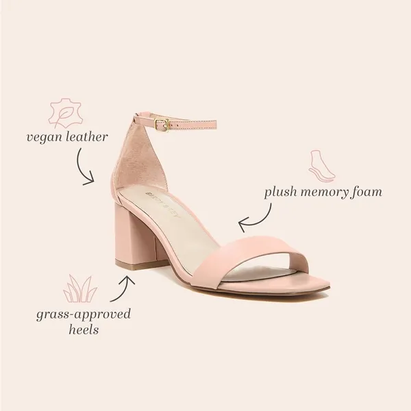 Birdy Grey Natalie Block Heel Sandals Blush Size 8 Sold Out New No Box - Image 3