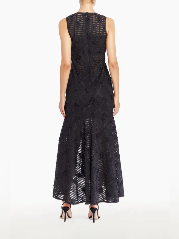 Amanda Uprichard Lauritta Dress Black NWT Sleeveless Lace Maxi Dress Size Small - Image 3