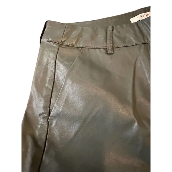 Tyler Boe Rebecca Wide-Leg Faux Vegan Leather Pants Green Size 6 Casual - Image 6