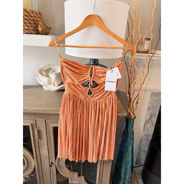 Sabina Musayev Cody Dress Women Peach Small - Image 7