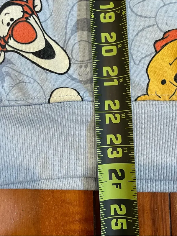 Disney Winnie The Pooh Sweatshirt Med 8-10 Blue Pooh, Tigger, Eeyore, Piglet - Image 5