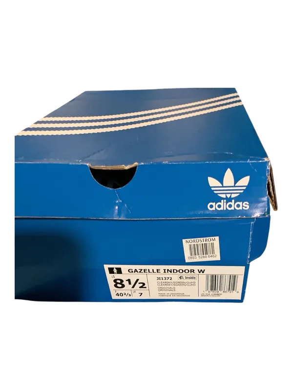 NEW adidas Gazelle Indoor Clear Sky Solar Green Gum Women’s Size 8.5 (JI1372) - Image 2