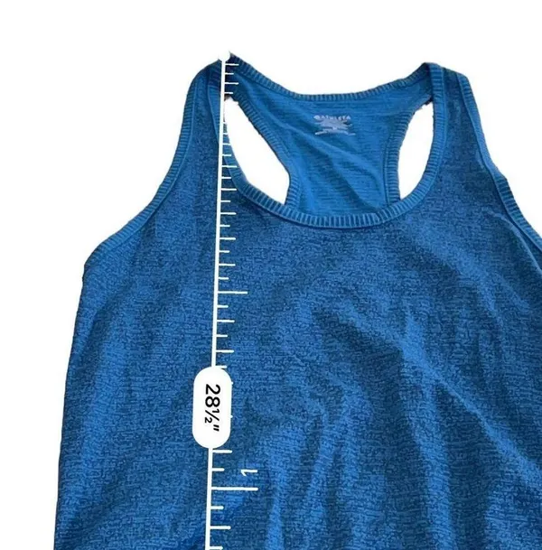 Athleta Women's Speedlight Racer Back Tank Size Medium Athletic Stretch blue - Image 7