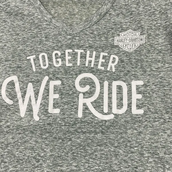 Harley-Davidson Shirt Womens Large Gray Together We Ride Black Widow Florida Tee - Image 4