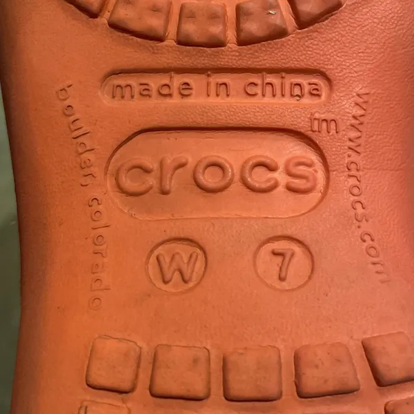 Crocs Malindi Women’s 7 Coral Orange Slingback Flat Slip On Ballet Teardrop Shoe - Image 2