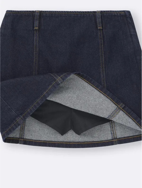 Uniqlo GU Denim Skort NWT Navy Small - Image 4