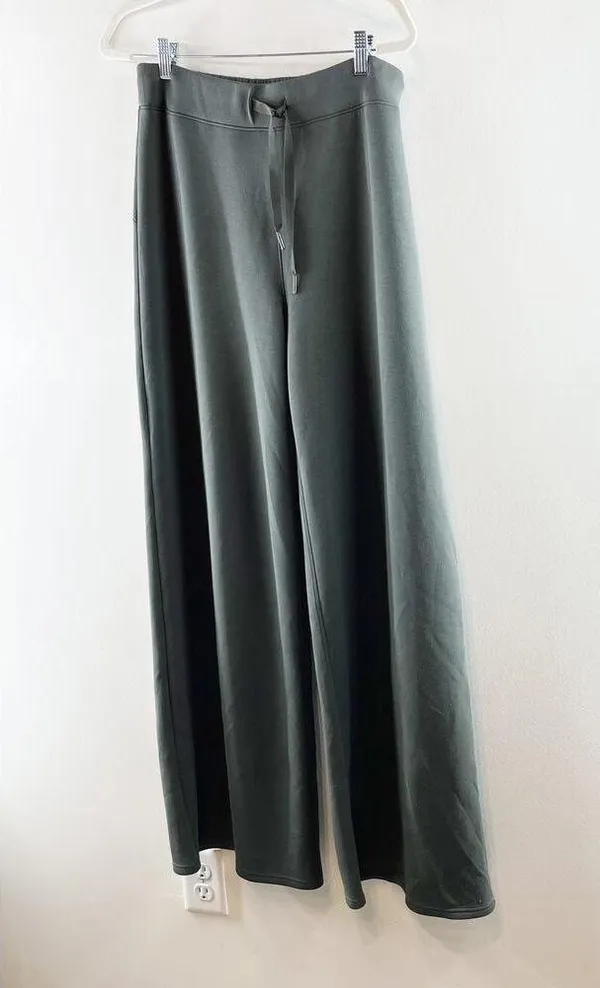 SPANX Air Essentials High Rise Wide Leg Sweatpants Green XL Tall - Image 9