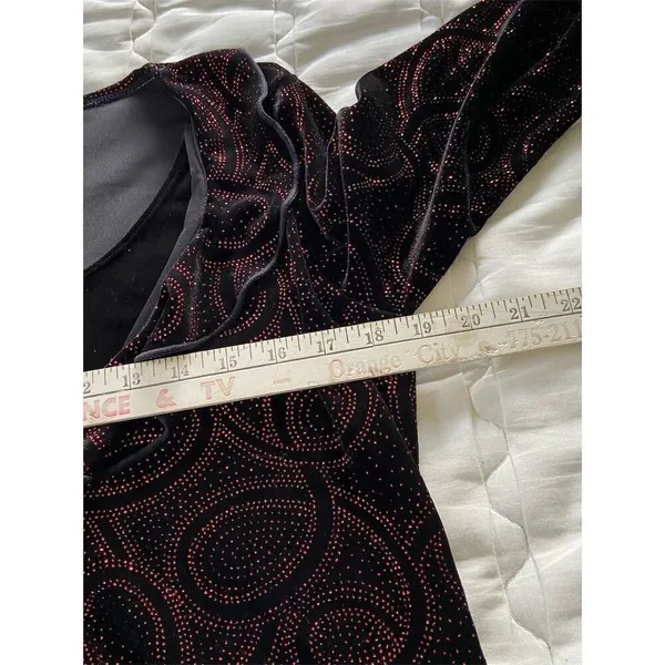 Notations Black Velvet With Red Paisley Top Whimsygoth Dark Romantic Witchy - Image 13