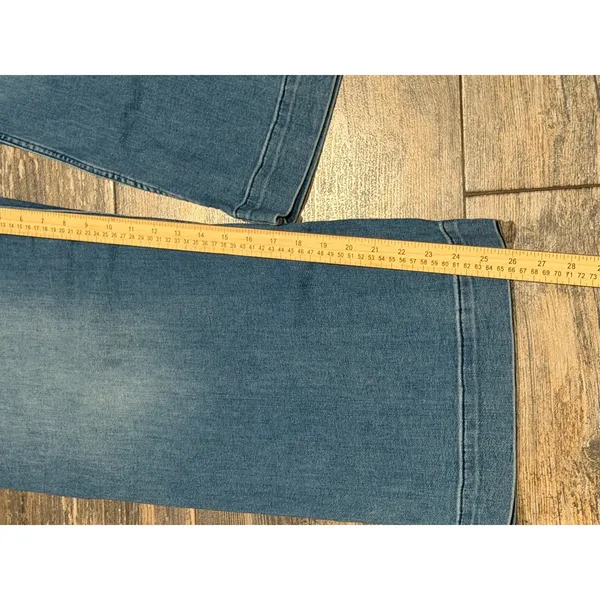 Maeve The Colette Wide Leg Jeans High Rise Cropped Blue Size 32 Anthropologie - Image 8
