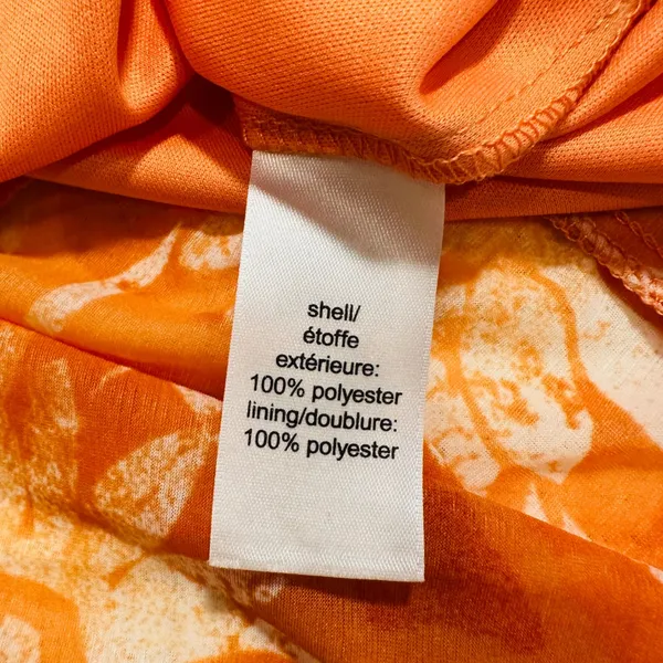 Maurice's Orange Floral Sunburst Dress V-Neck Spaghetti Strap Beach Mini Sundress- M - Image 10