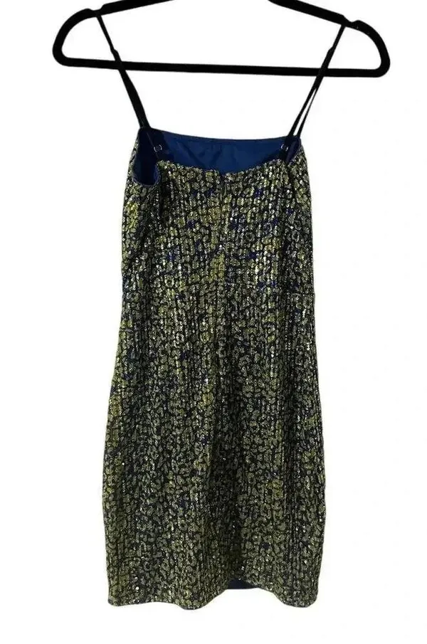 Lulu's Sequin Dress Size Small Hoco Homecoming Leopard Cocktail Dressy Mini - Image 2