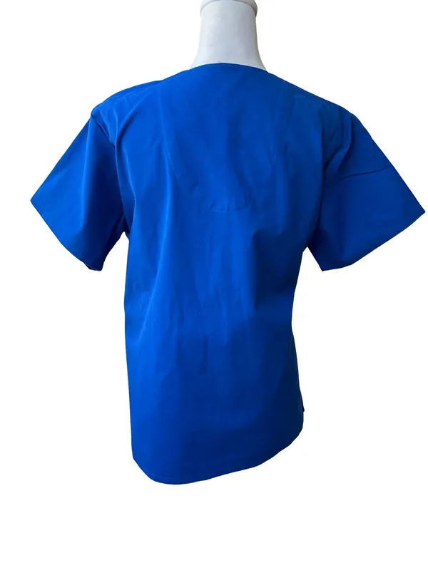LA Dodgers Y2K Scrub Top Medical Uniform Royal Blue Unisex SM Concepts Sport MLB - Image 4