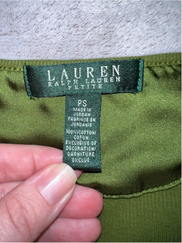 Women's Lauren Ralph Lauren Petite Midi Dress Size SP Green - Image 8