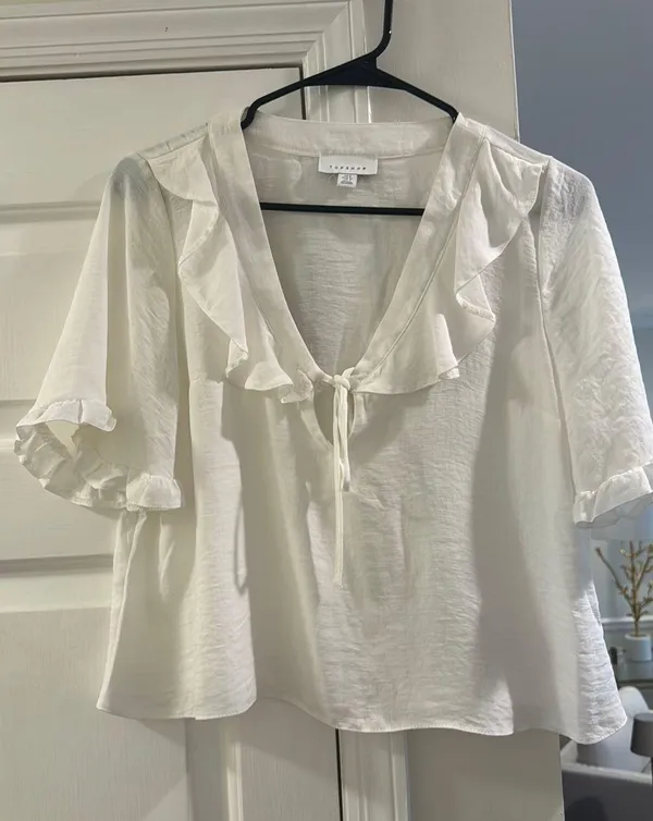 Topshop White Blouse - Image 2