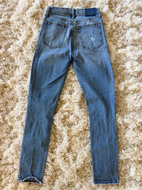 Abercrombie & Fitch Women's Skinny Ripped Jeans - Light Blue - Image 2