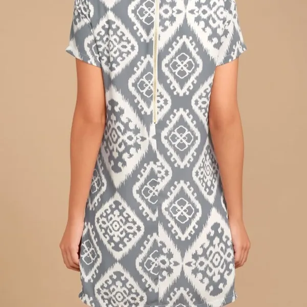 Lulus ✨ Give Me a Print Light Blue Print Shift Dress✨ - Image 2