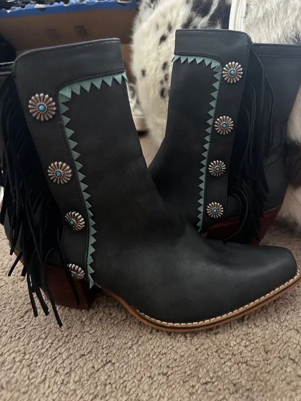 Western booties Black Size 7.5 - Image 2