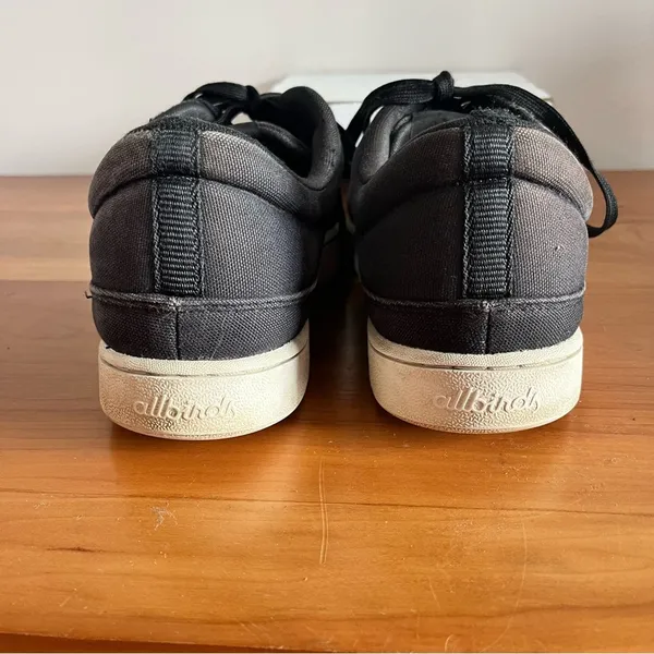Allbirds Canvas Pipers Black Organic Cotton‎ Low Top Sneakers Womens 10 CP1W10 - Image 7