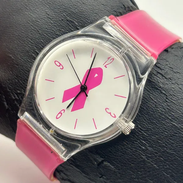 SWEDA Medical Breast Cancer Awareness Pink Watch Working New Battery - Image 2