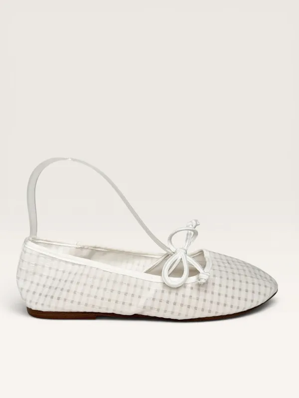 Madden NYC White Fabric Mary Janes Size 6 - Image 3