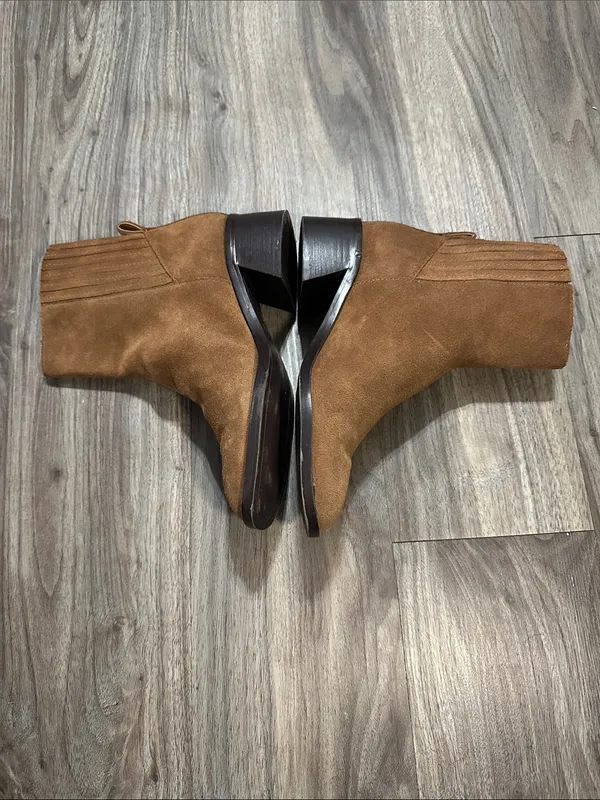 Dolce Vita Tan Suede Ankle Boots Size 7 - Image 10