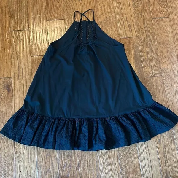 Free People Calico cotton trapeze eyelet top dress xs - Image 11