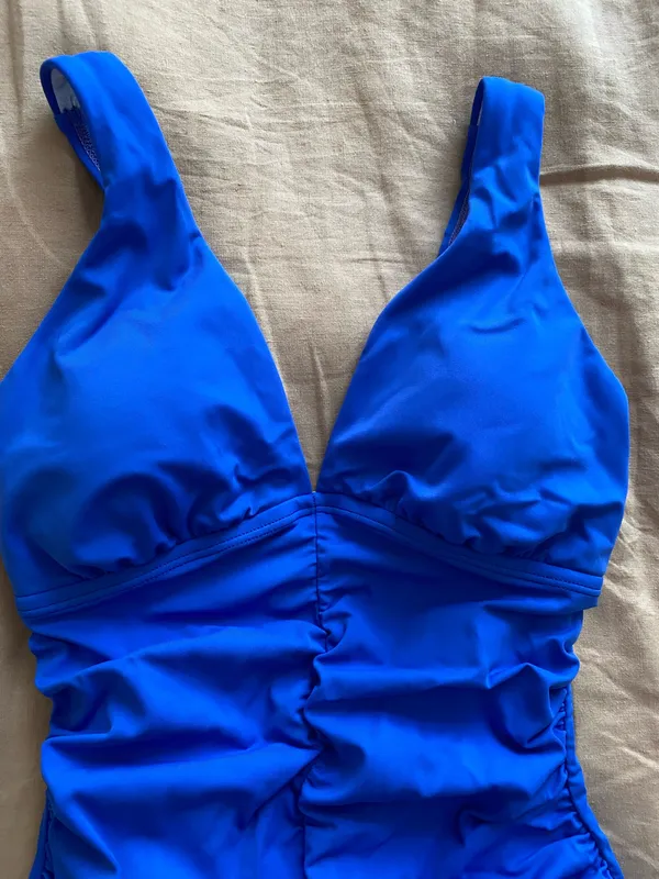 Jantzen One-Piece Blue Ruched Tummy Control Swimsuit 10 - Image 2