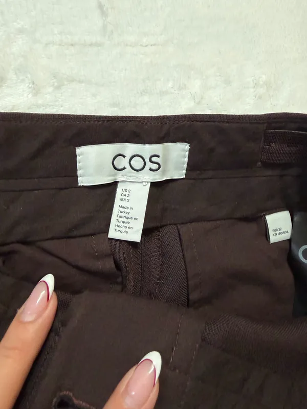COS Women's Tailored Brown Straight-Leg Dress Pants - Image 4