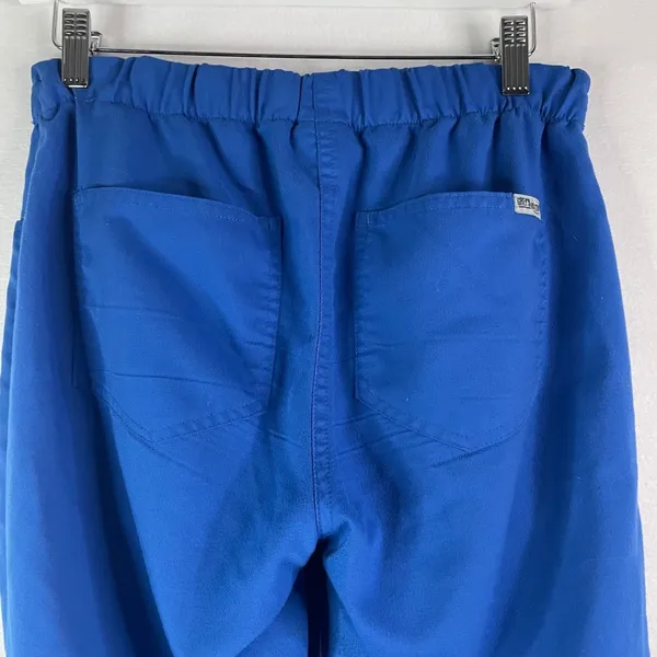 Greys Anatomy Scrub Pants Women Sz XSP Blue Drawstring Petite Workwear GUC *FLAW - Image 4