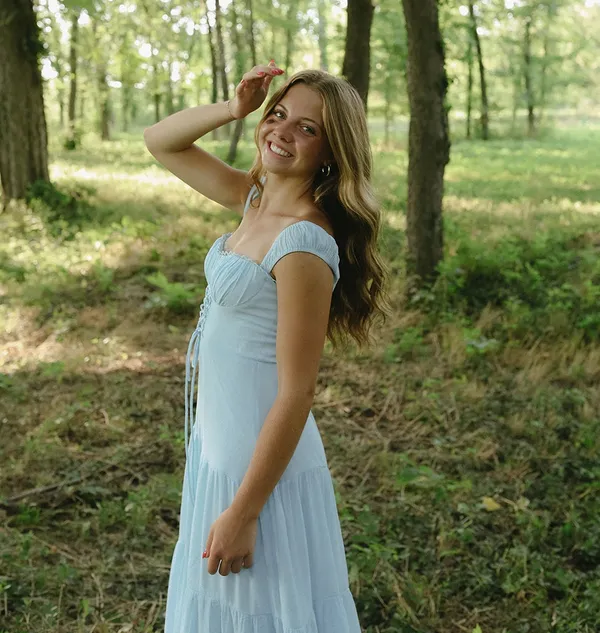 Fortunate One Crystal Waters Maxi Dress Blue - Image 2