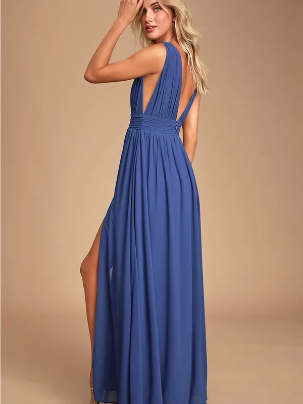NWT Lulus | Heavenly Hues Royal Blue Maxi Dress, Size XS - Image 3