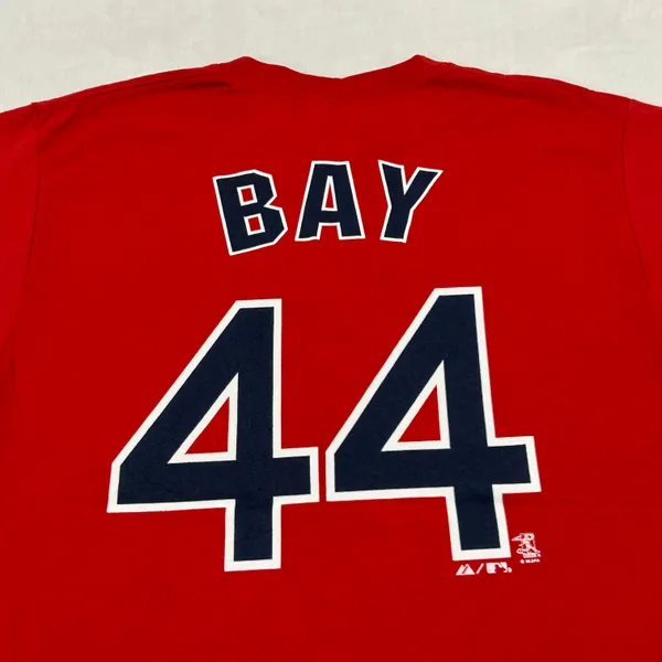 Majestic Vintage Boston Red Sox Jason Bay 44 MLB Baseball Red Jersey Shirt adult size M - Image 2