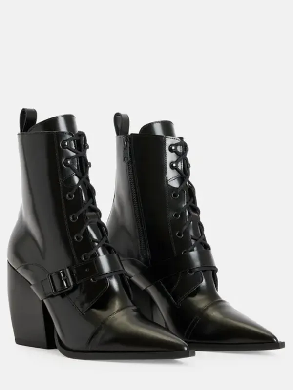 All Saints Bianca Bootie in Black Leather - Image 2