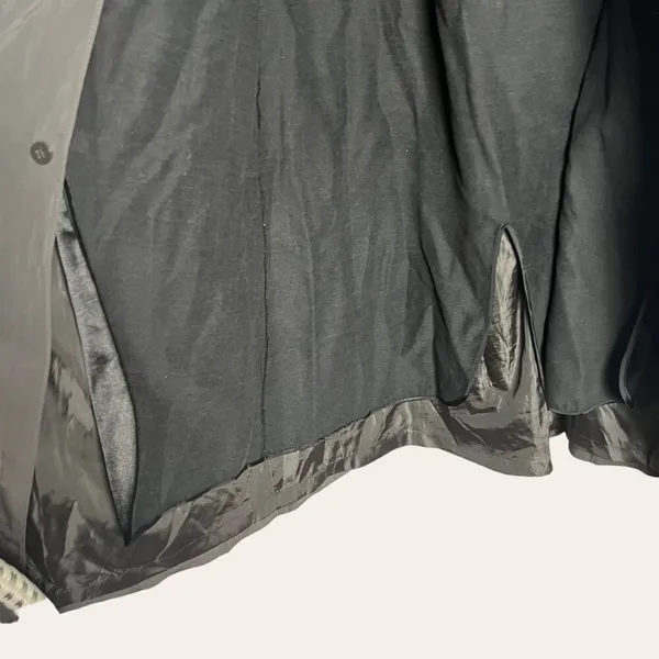 Fleet Street Vintage Women’s Olive Green Long Hooded Trench Rain Coat Size 12P - Image 4