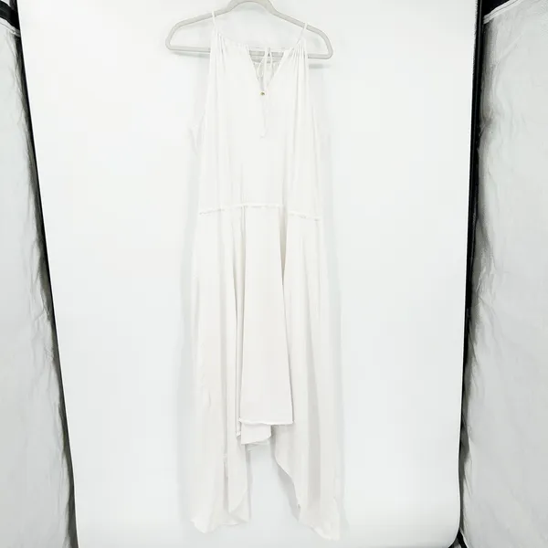 NWT PILYQ Women Bridal Resortwear Water Lilly Hampton Handkerchief Hem Dress M/L - Image 10