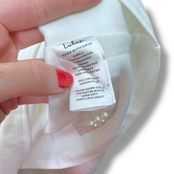 NEW Lulus Romantic Glow White Backless Pearl Bow Wedding Gown Maxi Dress XL - Image 13