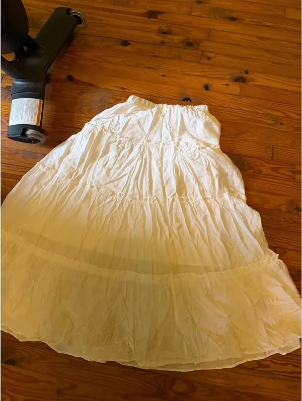 White Long Skirt Size M - Image 3