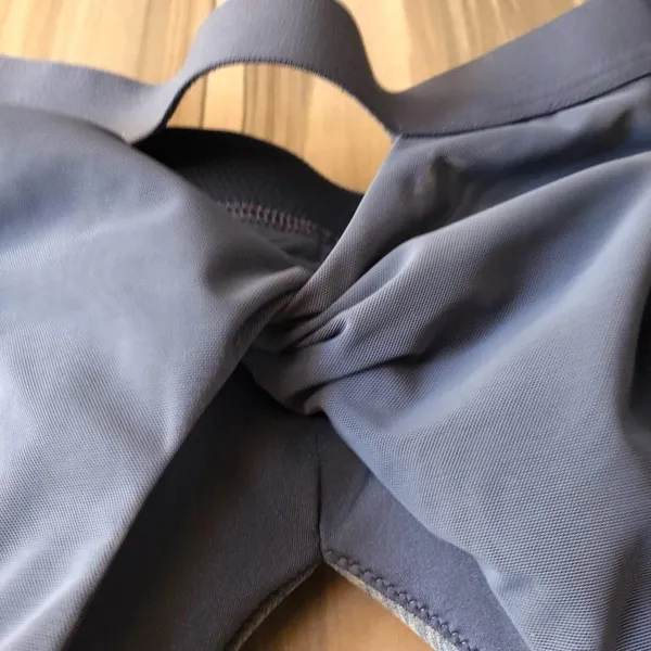 Nike sports bra blue in color size large blue Nike sports bra twist bra workout - Image 5