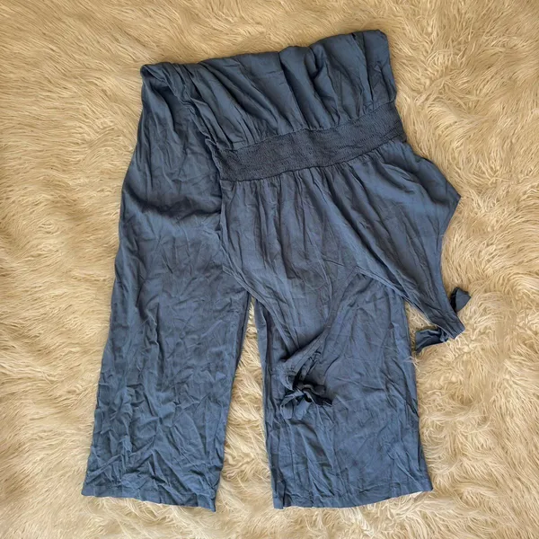 Cupshe Woven Shoulder Tie Wide Leg Jumpsuit Size XL - Image 3