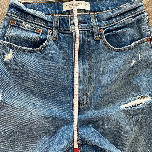 Abercrombie ultra high rise ankle straight leg jeans 25 0 short curve love - Image 9